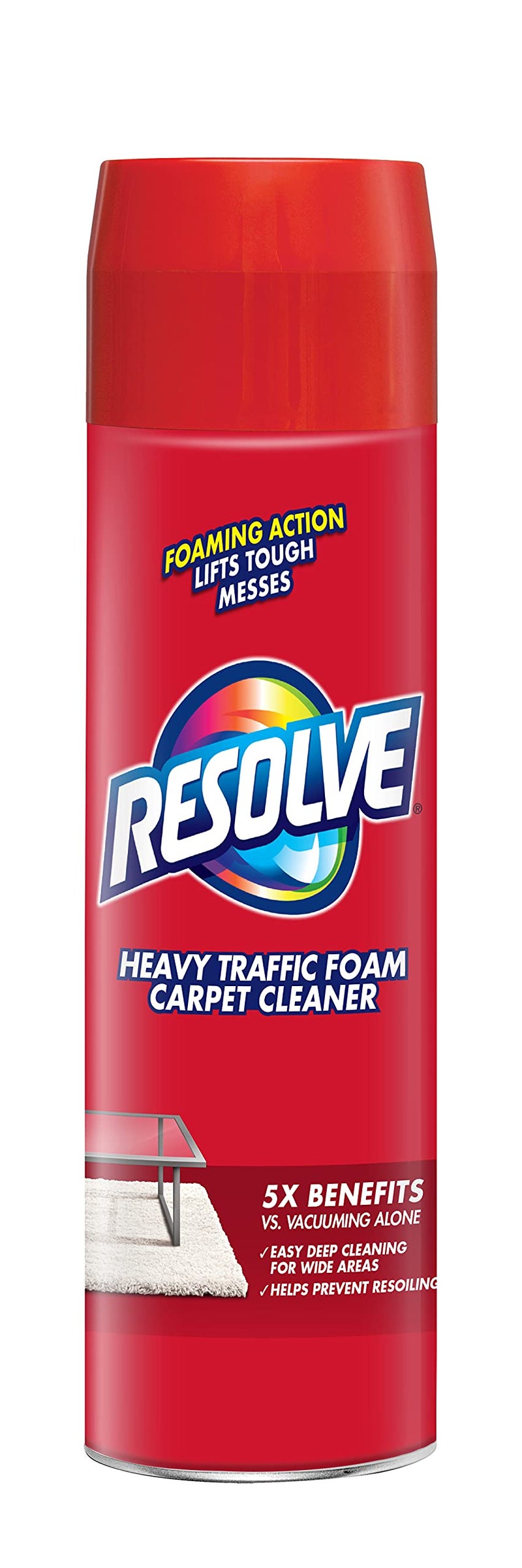 Resolve High Traffic Carpet Foam, 264 oz (12 Cans x 22 oz), Cleans Freshens Softens & Removes Stains - Image 1