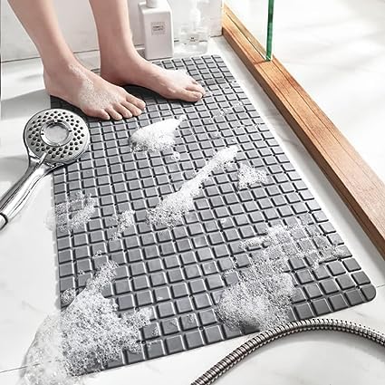 Cyrox Large Non Slip Bathtub Shower Mat Easy Clean Non Slip Bath Tub Shower Mat Square Shower Mat Organizer for Homes Bathroom Hotels Restaurant Bath Tub Shower Mat 40 x 70 CM 1Pcs - Image 1