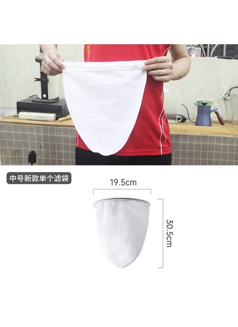 Hong Kong Style Milk Tea Juice Bag Filtering Fabric Coffee Tea Leach Bag Filter Net For Soy Milk Separation Medium single filter bag