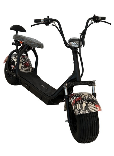City Coco 1500W Electric Scooter Unleash Thrilling Speeds Upto 30 Mph On Urban Roads White Black Mix