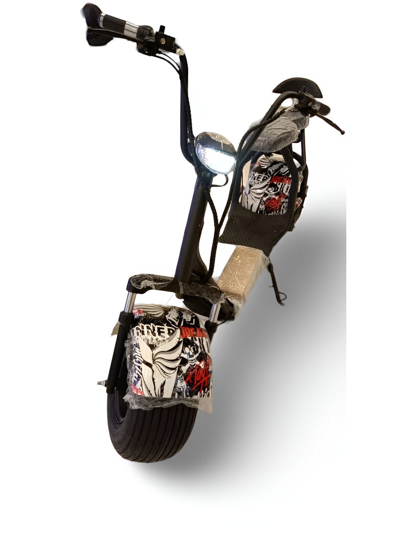 Winner Sky - City Coco 1500W Electric Scooter Unleash Thrilling Speeds Upto 30 Mph On Urban Roads White Black Mix - Image 1