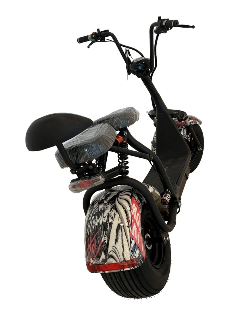 Winner Sky - City Coco 1500W Electric Scooter Unleash Thrilling Speeds Upto 30 Mph On Urban Roads White Black Mix - Image 1