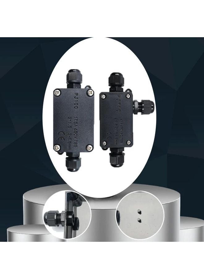 صندوق تقاطع خارجي أسود مصباح الشارع مغلق مع منفذ أسلاك قابل للفصل - Image 4