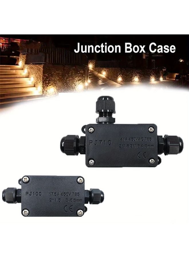 صندوق تقاطع خارجي أسود مصباح الشارع مغلق مع منفذ أسلاك قابل للفصل - Image 2