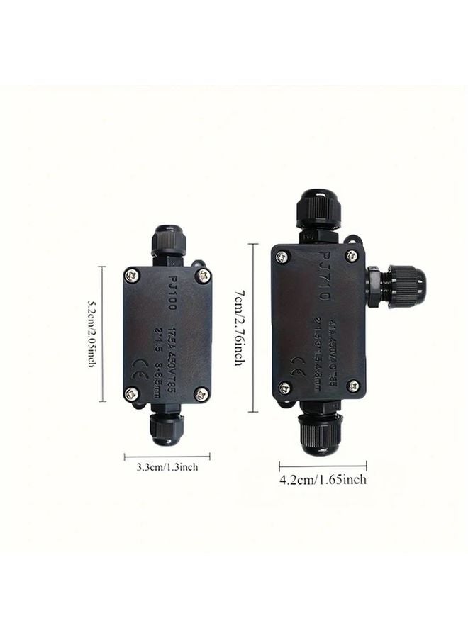 صندوق تقاطع خارجي أسود مصباح الشارع مغلق مع منفذ أسلاك قابل للفصل - Image 3