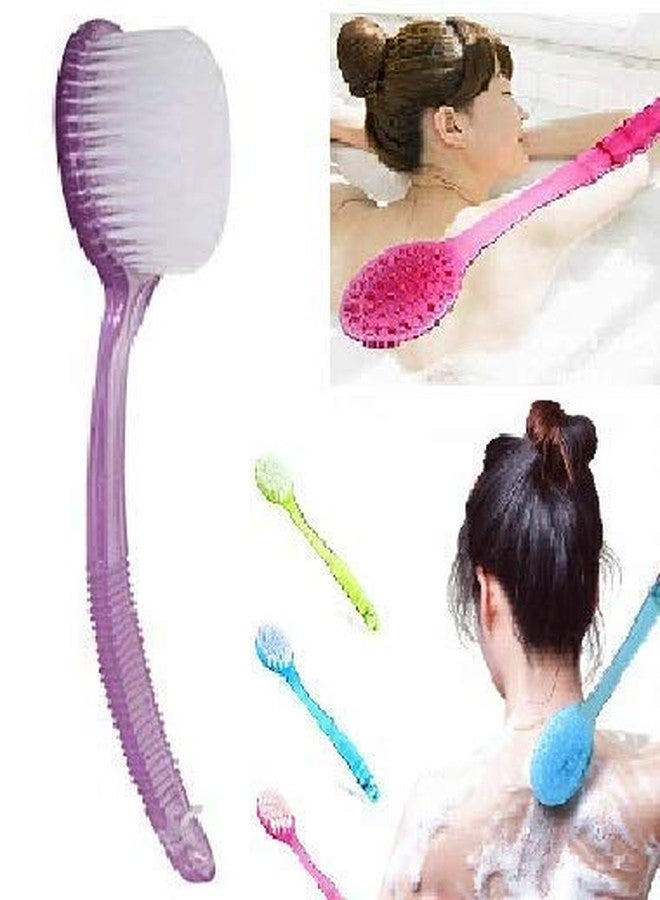 بوكسو فرشاة استحمام بوكسو، إسفنجة استحمام، ليفة للجسم بمقبض طويل، ملحقات استحمام للأطفال والرجال والنساء (إسفنجة استحمام 12) - Image 1