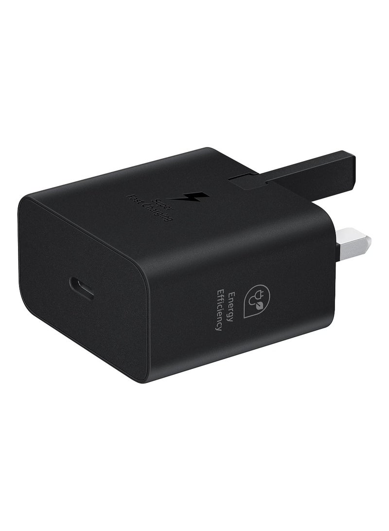 SAMS 25W USB C Super Fast Charging Charger - Compatible with S24 S23 S22 S21 S20 Ultra, S24+ S23+ S22+ S21+, A53, A15, A 55, A54 - Type C Power Adapter, 25W Power Adapter (Without Cable) - Black - Image 4