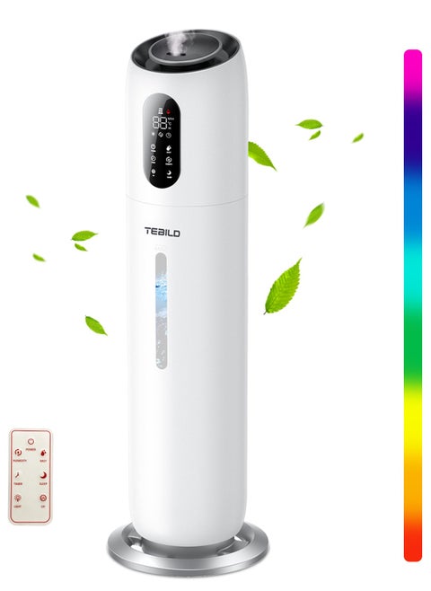Humidifiers for Bedroom Large Room 9L Ultrasonic Cool Mist Humidifier Top Fill Last Up to 52H with 360°Nozzle,Sleep Mode, Auto Shut-Off,Night Light Large Humidifier for Baby,Home,Office,White