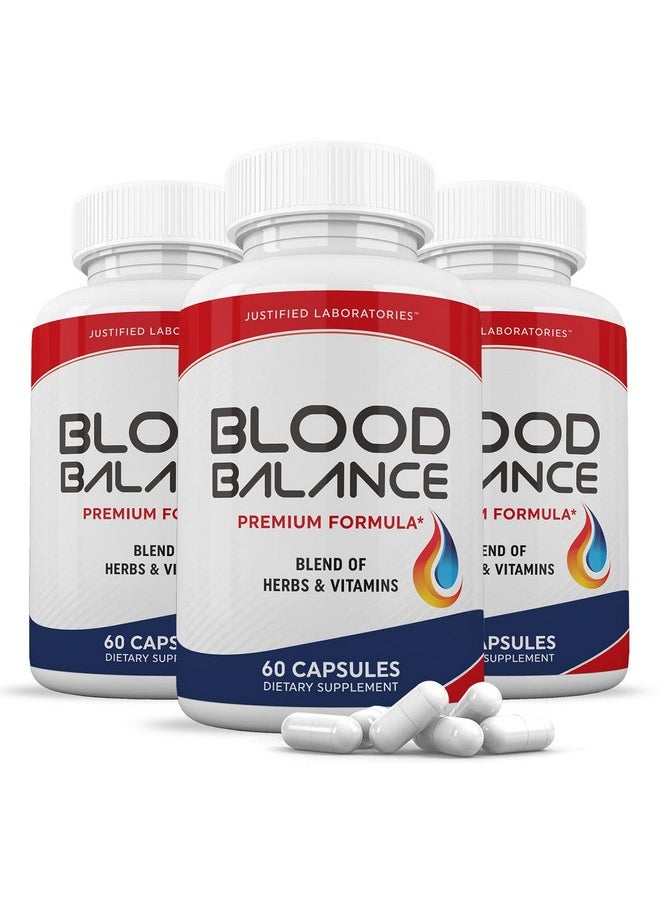 جاستفايد لابوراتوريز - (عبوة من 3 قطع) أقراص المكملات الغذائية Blood Balance Advanced Formula 620MG 180 كبسولة - Image 1