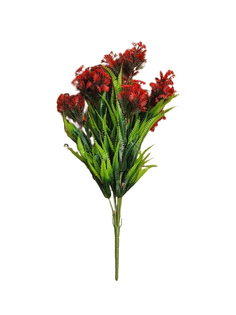 SHRIHAUS SHRIHAUS Artificial Buds Fern Sticks for Gifting Home Bedroom Garden Balcony Living Room Decoration Without Vase Pot Pack of 1 Red 1 