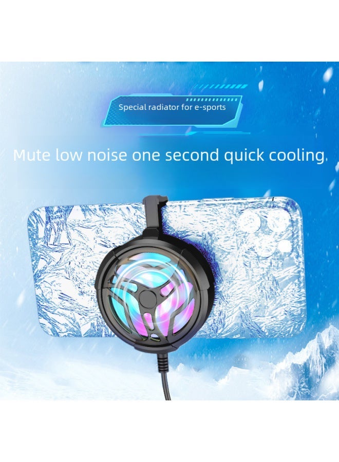 Portable Al01 Mobile Phone Cooler Fan Cooling Device Any Combination Pubg Gamepad Advantage Digital Computer/phone Cooler-Color:[AL01 Plug-in] No Light-Black  - Image 3