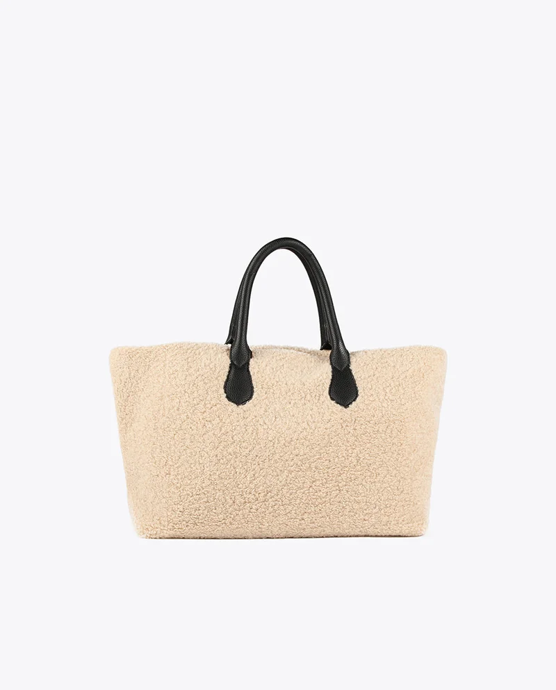 Lola Casademunt Faux shearling tote bag