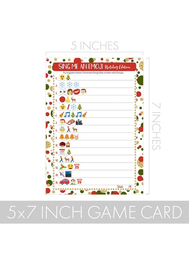DISTINCTIVS Christmas Emoji Game, Sing Me an Emoji Christmas Party Game - 25 Count - Image 4