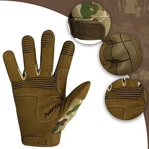 ZaySoo Mechanx Motorcycle Army Shooting Tactical Outdoor Breathable Riding Gloves for Boys & Men - Army Brown - Image 2