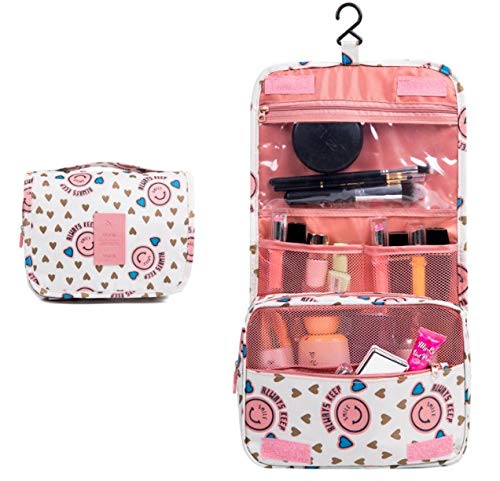 WENGTY Hanging Travel Toiletry Kit Bag Cosmetic Make up Organizer Multifunction Portable Makeup Pouch for Women and Girls Waterproof Ladies Case Travelling Storage (Multicolour) - Image 3