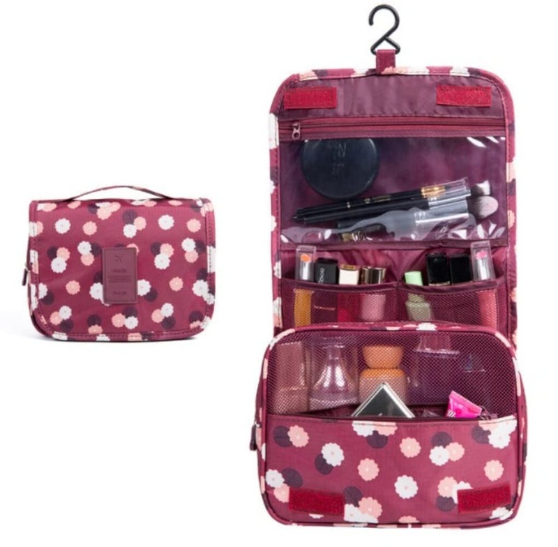 WENGTY Hanging Travel Toiletry Kit Bag Cosmetic Make up Organizer Multifunction Portable Makeup Pouch for Women and Girls Waterproof Ladies Case Travelling Storage (Multicolour) - Image 2
