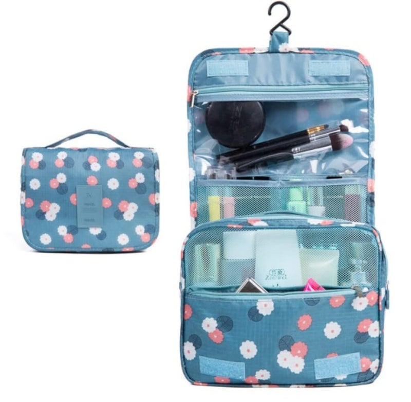 WENGTY Hanging Travel Toiletry Kit Bag Cosmetic Make up Organizer Multifunction Portable Makeup Pouch for Women and Girls Waterproof Ladies Case Travelling Storage (Multicolour) - Image 1