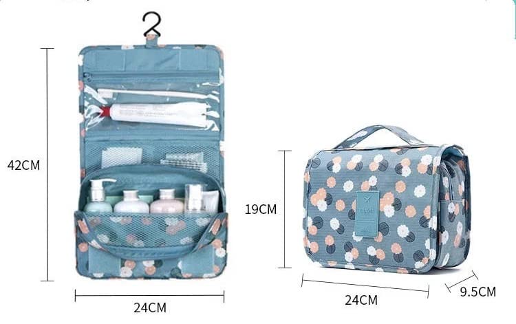 WENGTY Hanging Travel Toiletry Kit Bag Cosmetic Make up Organizer Multifunction Portable Makeup Pouch for Women and Girls Waterproof Ladies Case Travelling Storage (Multicolour) - Image 4