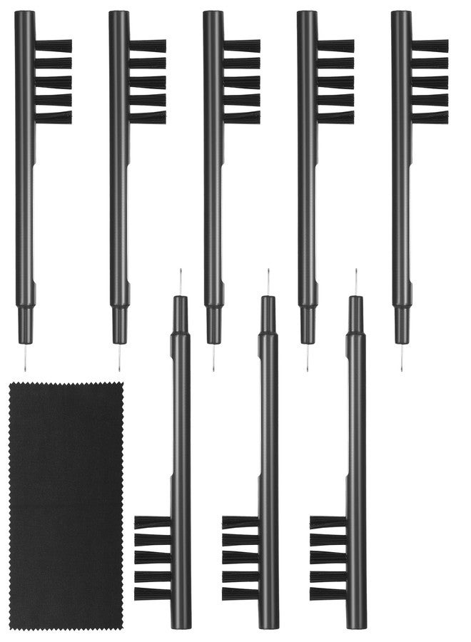 ElevateTech Hearing Aid Cleaning Brush, 8 Pcs Hearing Amplifier Cleaning Brush Tools with Loop and Magnet for Aids Users Small Combs to Clean Hearing-Aids, Black - Image 1