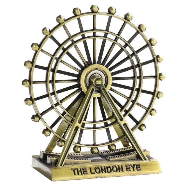 AUGEN Antique Finish London Eye 9.5cm Souvenir Metal Miniature Statue (7161C) - Image 1