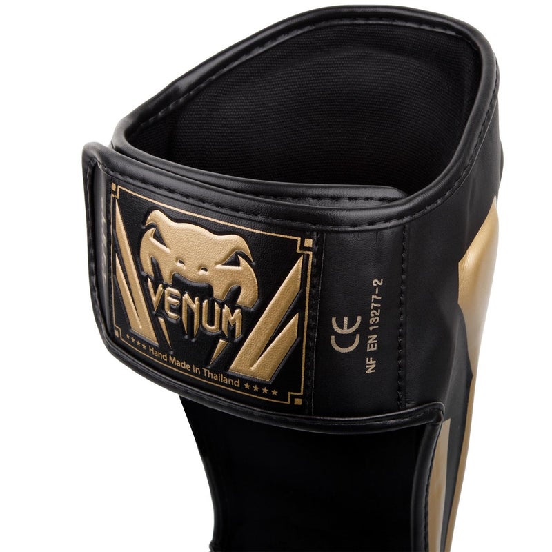 Venum Elite Standup Shin Guards-Black/Gold - M - Image 3