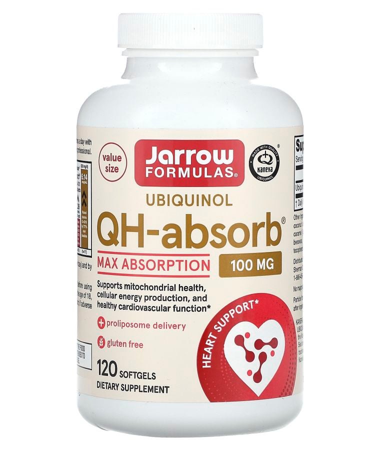 jarrow formulas Ubiquinol QH-Absorb Max Absorption 100 mg 120 Softgels