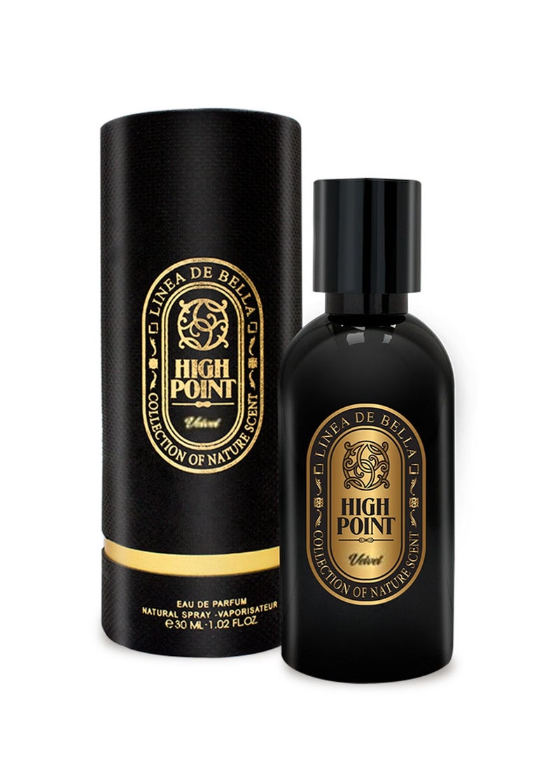 Linea De Bella Highpoint Collection Velvet EDP 30ML | Long Lasting Unisex Perfume with Floral & Musky Fragrance  - Image 1