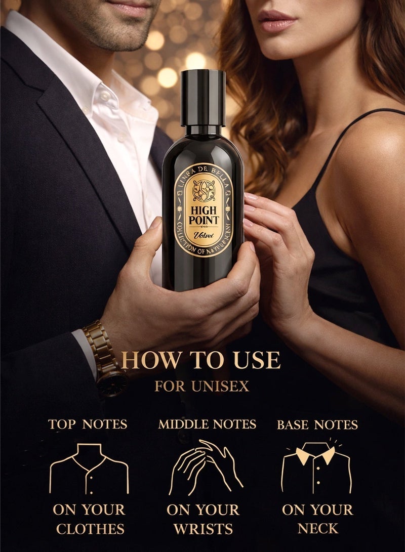 Linea De Bella Highpoint Collection Velvet EDP 30ML | Long Lasting Unisex Perfume with Floral & Musky Fragrance - Image 3