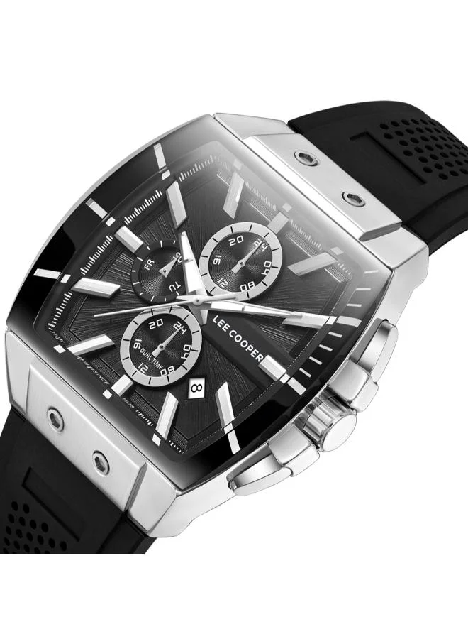 Lee Cooper LC08081.351 Men Multi Function Display Watch & Silicone Strap Black
