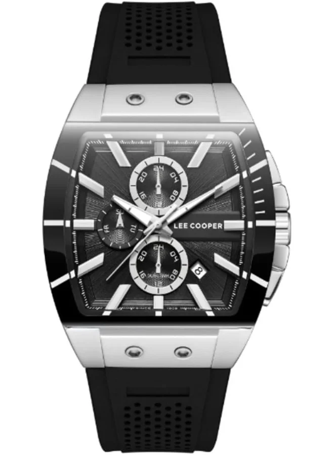 Lee Cooper LC08081.351 Men Multi Function Display Watch & Silicone Strap Black