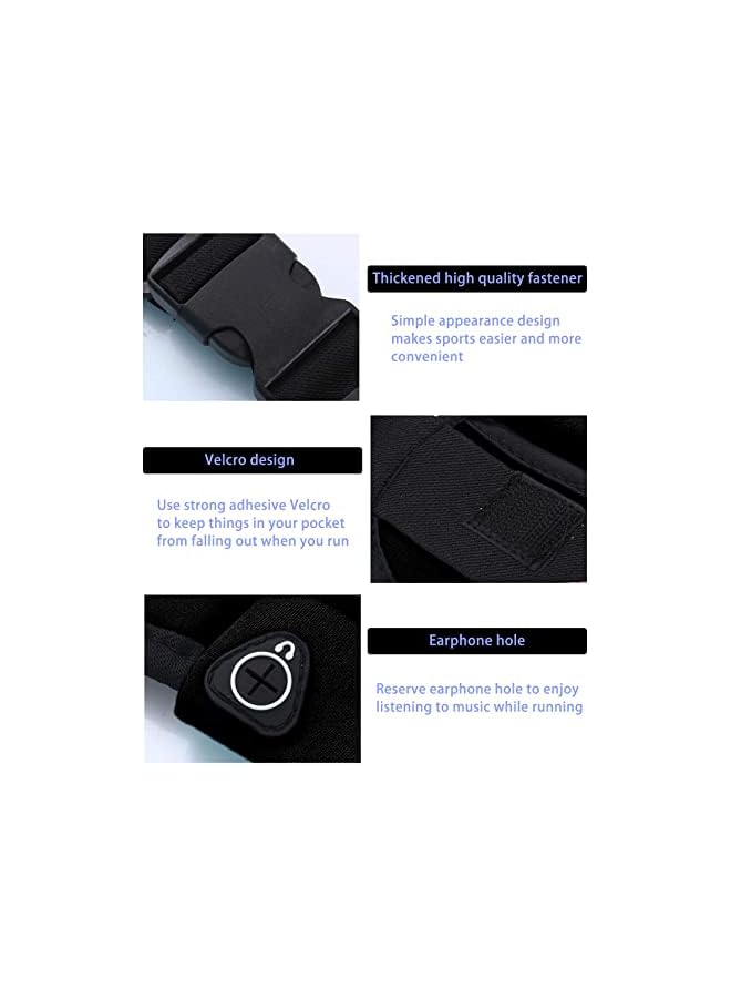 Green Tiger Cell Phone Armband Case and Running Waist Set, Waterproof and Reflective, Adjustable Band for All Phone Models and Fit All Waist Sizes, Running, Walking, Hiking (Black) - Image 4