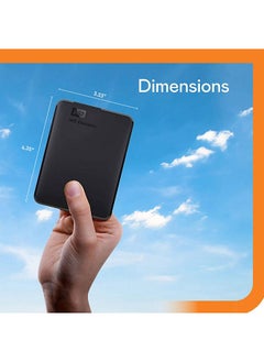 wdd 1TB Elements Portable External Hard Drive USB 3.0 -USB Type A Read Speed 520 MBps Write Speed 480 MBps Black, WDBUZG0010BBK 1 TB  - Image 4