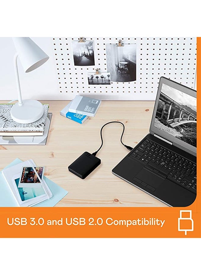 دبليو دي دي - قرص صلب خارجي محمول 1TB Elements USB 3.0 - سرعة قراءة USB Type A 520 ميجابايت في الثانية، سرعة كتابة 480 ميجابايت في الثانية، أسود، WDBUZG0010BBK 1 TB - Image 1
