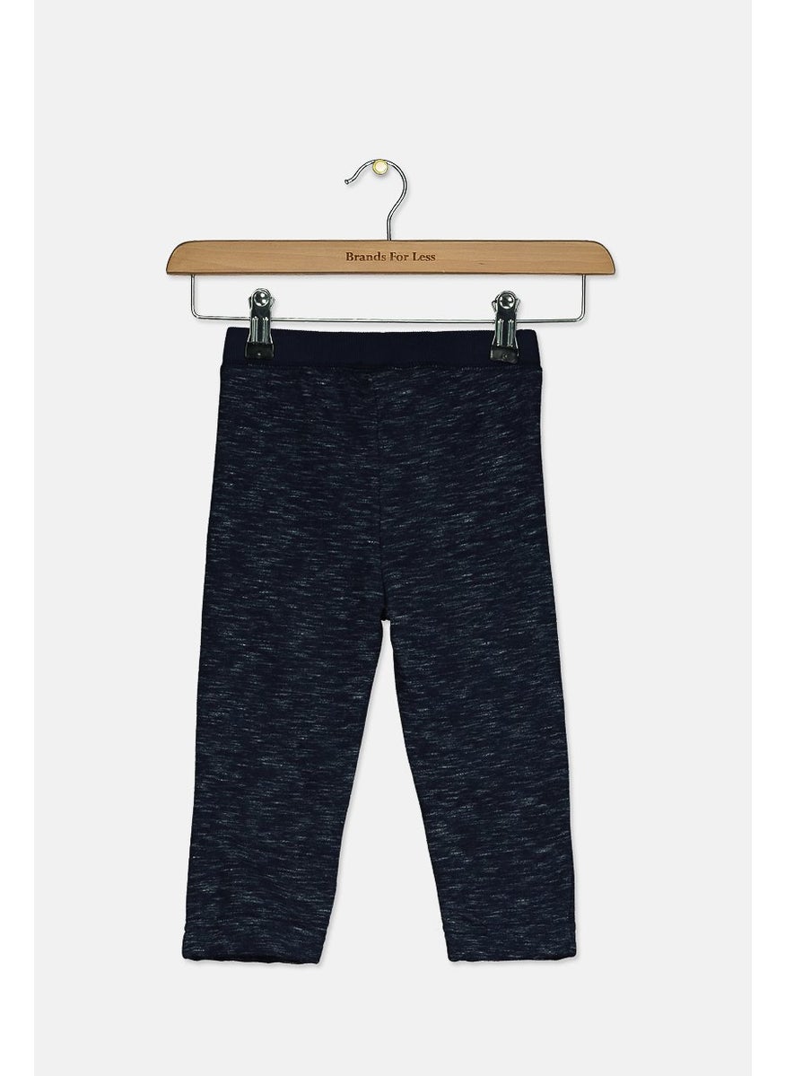 First Impressions Toddlers Boys Marled Jogger Pants, Navy Nautical  - Image 2