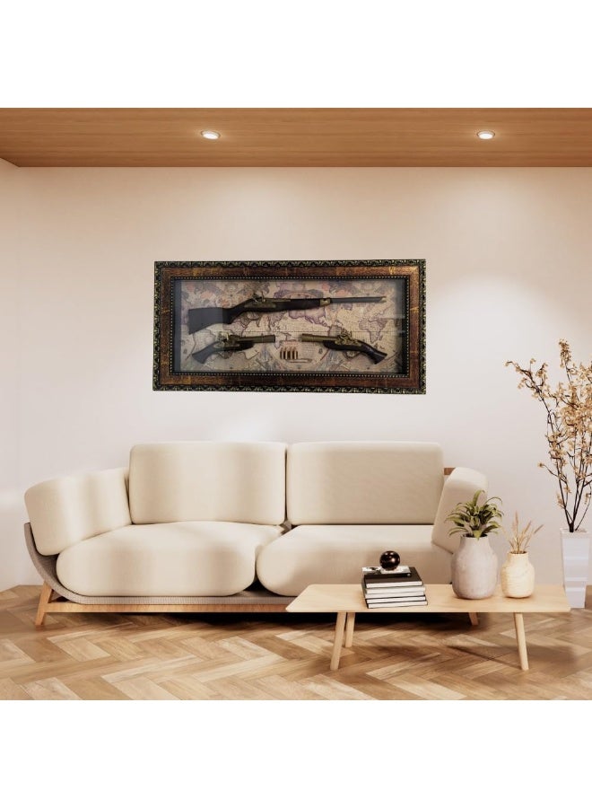 DECORHILLS FRAMES & DECOR Antique 3D Gun Showpiece Frame - Image 2