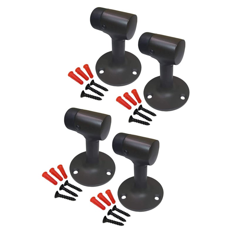 QCAA Solid Brass Door Stop 3 US10B ORB Oil Rubbed Bronze 4 Pack Made in Taiwan - Image 2