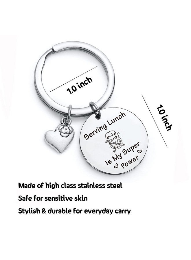 Nothers NOTHERS RSZOTW Lunch Lady Day Keychain School Lunch Lady Keychain Cafeteria Staff Jewelry Lunch Lady Jewelry Cafeteria Staff Gift Lunch Server Keychain - Image 2