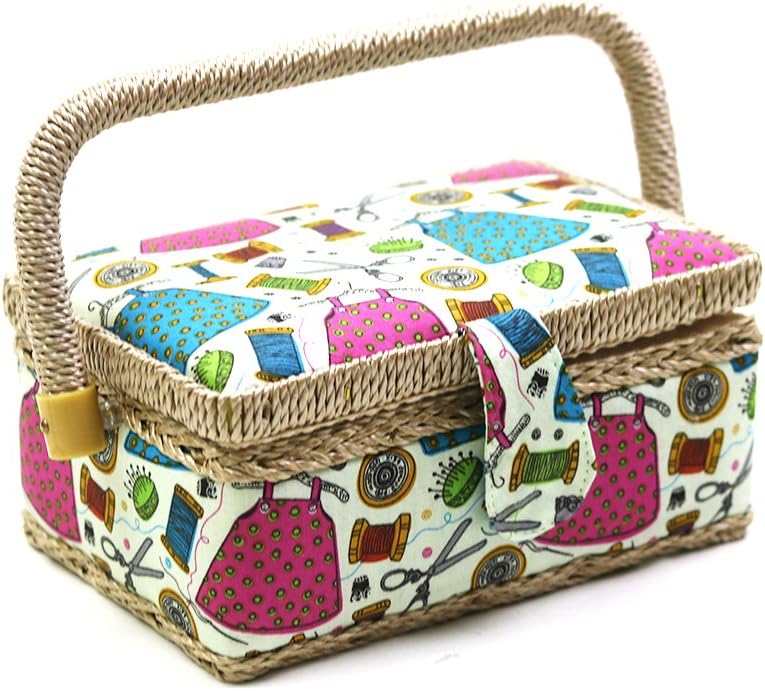 DD Small Sewing Basket with Sewing Kit Accessories for Girls/Kids/Beginners (Multicolored) - Image 1