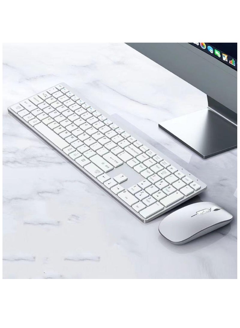 KUYING Fashion Business Office Tablet Wireless Keyboard and Mouse Set 