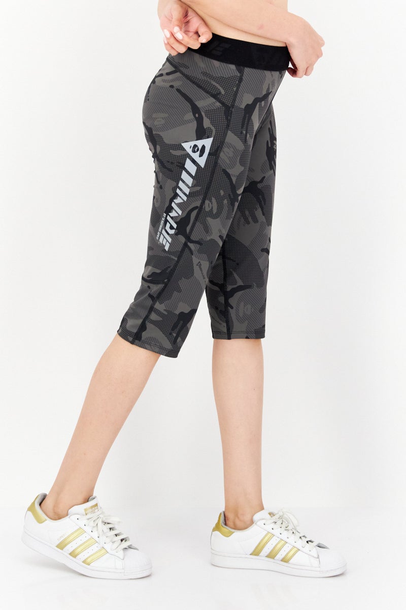 Aape By A Bathing Ape Women Allover Pattern Pull On Leggings, Black - Image 2
