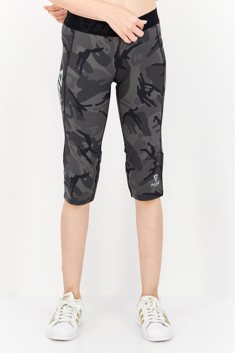 Aape By A Bathing Ape Women Allover Pattern Pull On Leggings, Black - Image 1