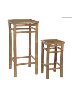 Edelman Tropical side table bamboo l. brown - l35xw35xh76cm  - Image 1