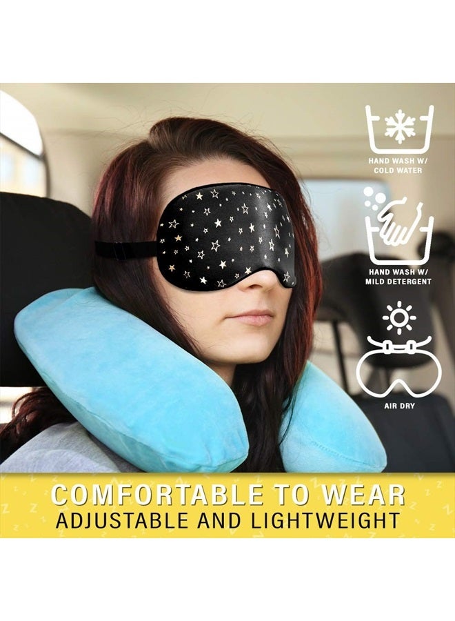 Jersey Slumber Silk Sleep Eye Mask for Men Women, Comfortable Super Soft Eye Mask with Adjustable Strap, 100% Pure Silk, Works with Every Nap Position, Ultimate Sleeping Aid Blindfold, Blocks Light, Jersey Slumber - Image 4