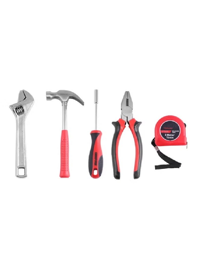 GEEPAS 6-Piece Hand Tool Set Red/Black/Silver
