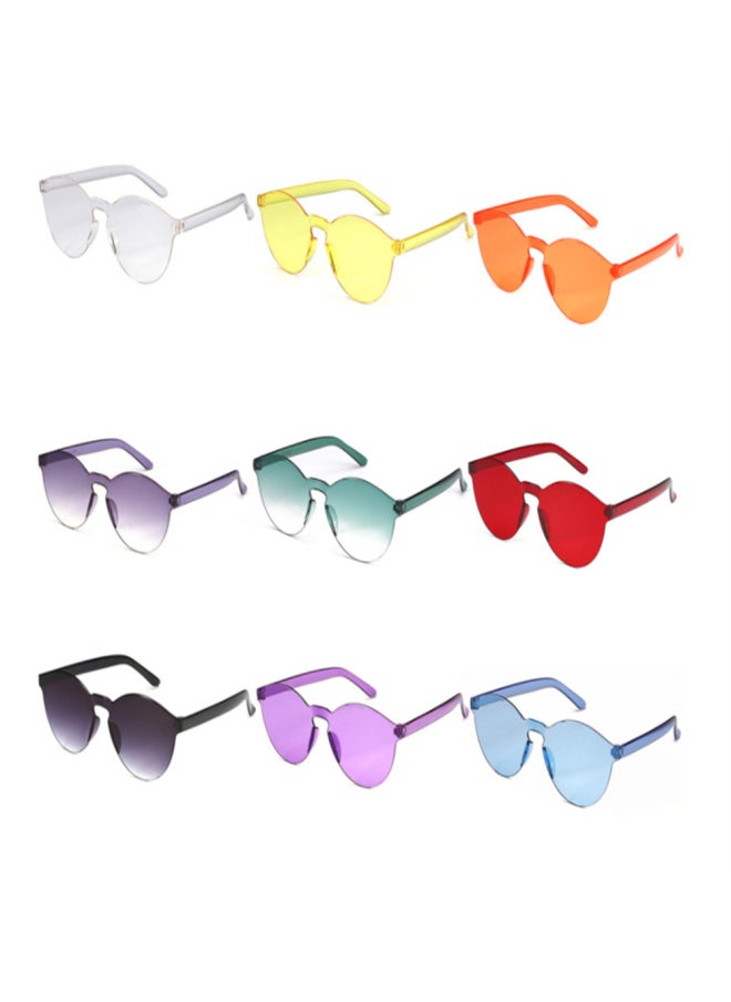 Generic - KLASSNUM Rimless Frame Candy Cat Eye Sunglasses Women Luxury Eyewear Colorful Round Sun Glasses Women UV400 Gafas De Sol Mujer-Lenses Color:Translucent yellow - Image 1