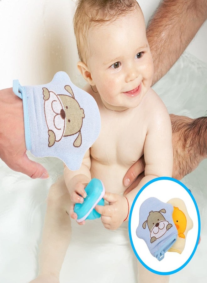 Healifty Mens Body Scrubber Baby Bath Mitt Washcloths Gloves Cute Animal Dog Bath Sponge Shower Bathing Mitt Loofah Soft Body Scrub for Toddler Kids Shower 2Pcs Korean Skin Care - Image 3