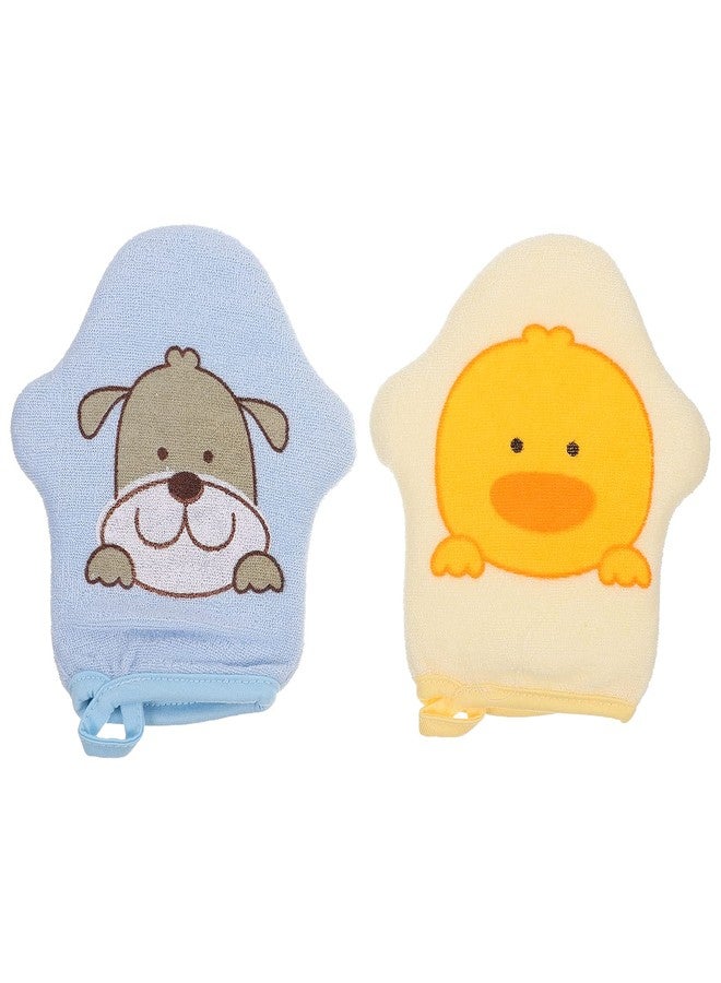 Healifty Mens Body Scrubber Baby Bath Mitt Washcloths Gloves Cute Animal Dog Bath Sponge Shower Bathing Mitt Loofah Soft Body Scrub for Toddler Kids Shower 2Pcs Korean Skin Care - Image 1