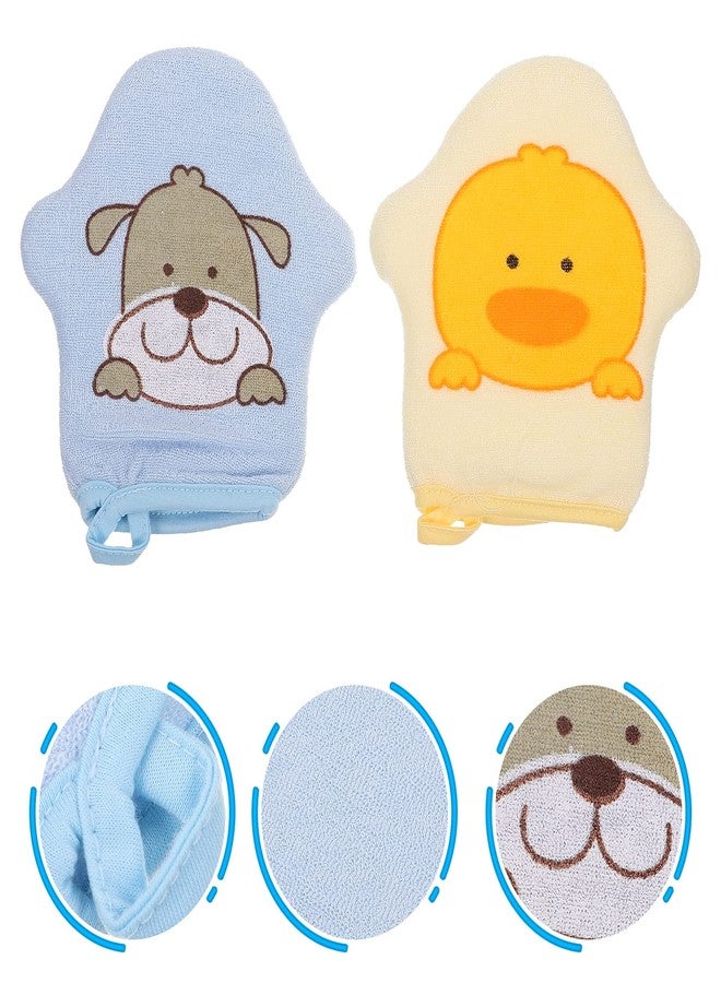 Healifty Mens Body Scrubber Baby Bath Mitt Washcloths Gloves Cute Animal Dog Bath Sponge Shower Bathing Mitt Loofah Soft Body Scrub for Toddler Kids Shower 2Pcs Korean Skin Care - Image 2