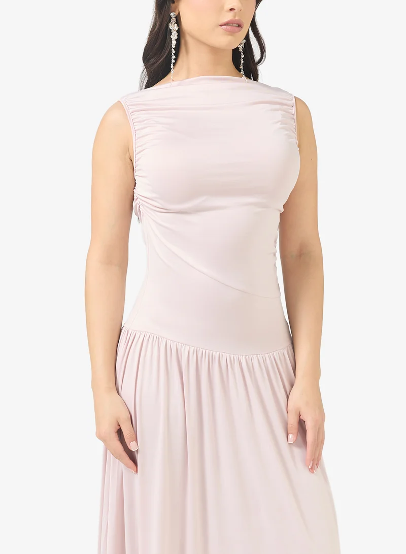 Ginger Basics  Ruched Drop Waist Dress for Women | Best Price UAE