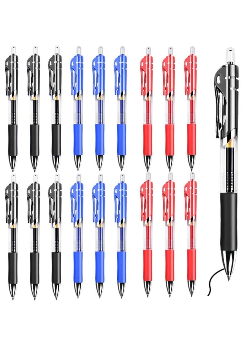 phomemo 18 Pack Retractable Ballpoint Pens,0.5 mm Medium Point Pens,Rolling Ball Refillable Pens Refillable Ink Pen Click Pens,Ballpoint Pens for Students Writing,School Office Supplies, Mix Color  - Image 1